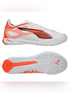 Brand New PUMA ULTRA 5 PRO CAGE TT -PUMA WHITE/PUMA BLACK/GLOWING RED